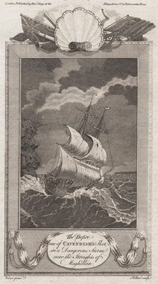The Desire, on of Cavendish's Fleet, in a Dangerous Storm near the Streights of Maghellan